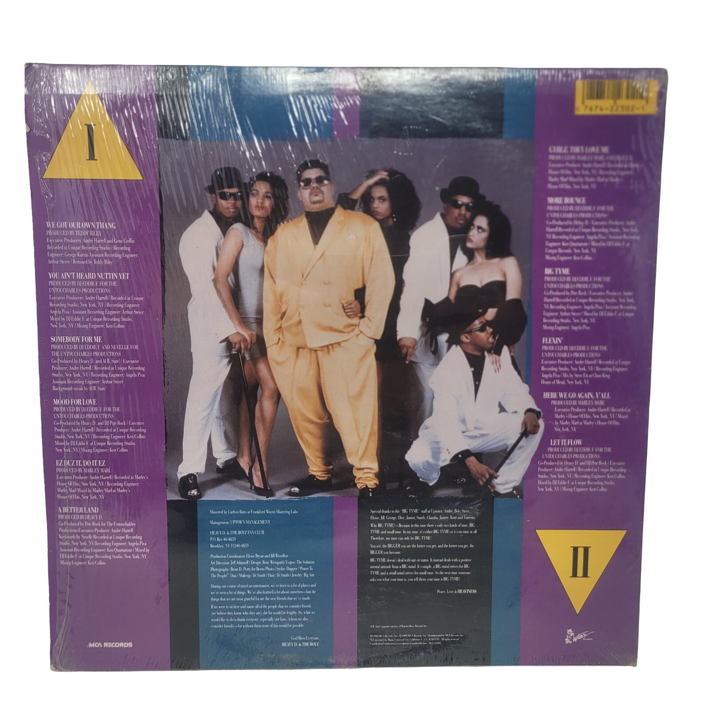 Heavy D. & the Boyz Big Tyme LP Vinyl 1989 MCA Records Hip Hop