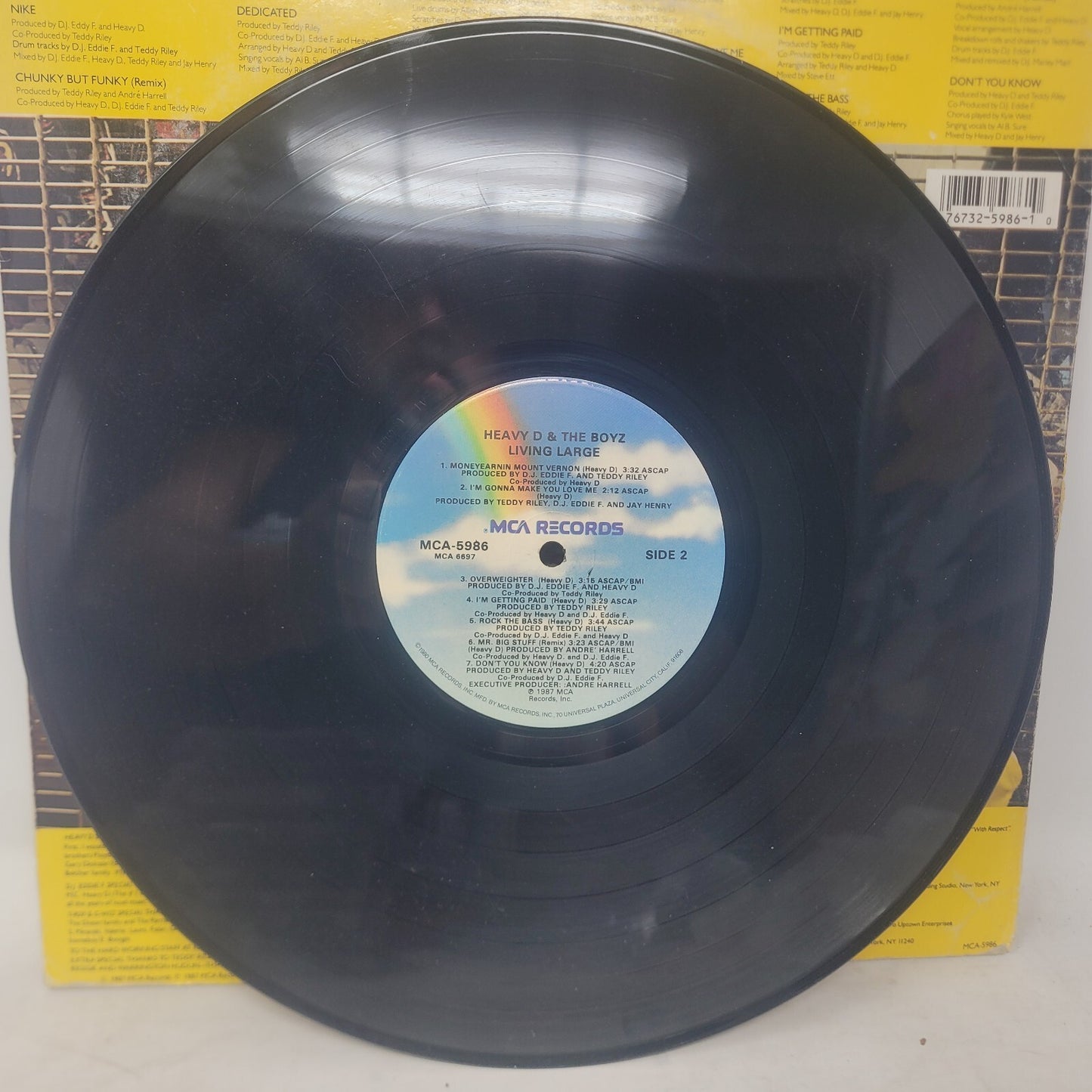 Heavy D & The Boyz – Living Large LP Vinyl Record 1987 MCA Hip Hop