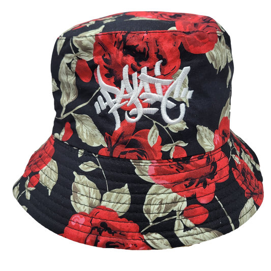 THE ROSES FLORAL BUCKET HAT IN BLACK