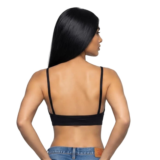 AI-generated model wearing The Junglist Bralette, back view