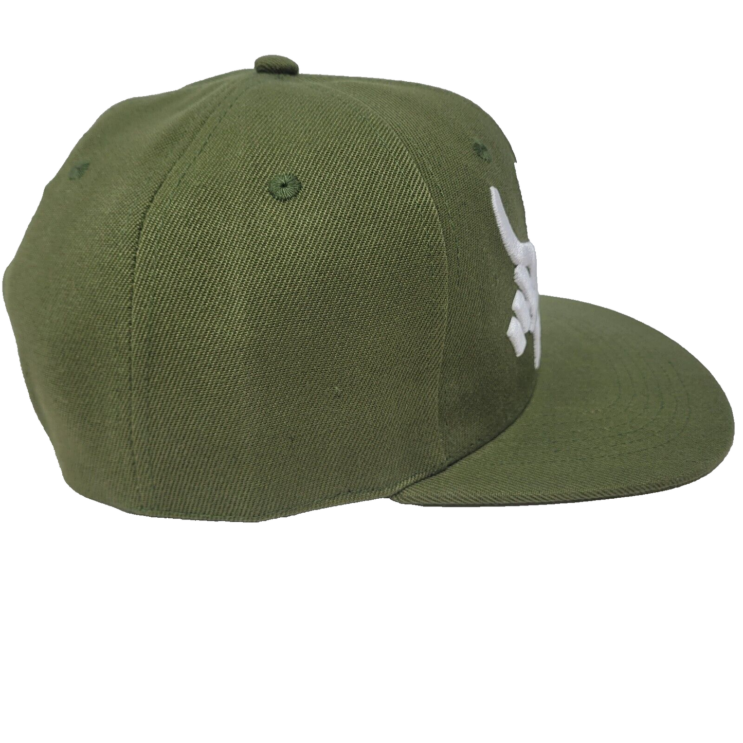 THE 3D OLIVE GREEN AND WHITE TAG LOGO SNAPBACK BASEBALL HAT