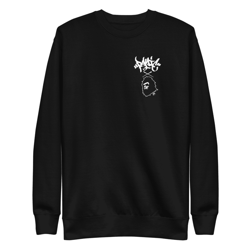 THE DRUM AND BASS PANIC 39 x TATSQUATCH MENS CREW NECK SWEATSHIRT