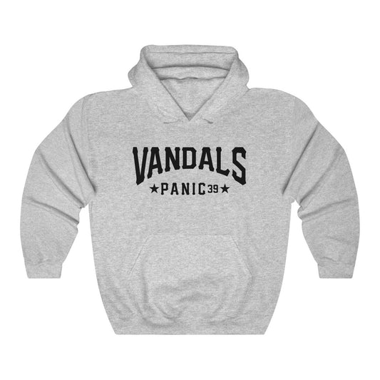 Panic 39 Vandals Classic Hoodie Sweatshirt - Black Print - concreteaddicts