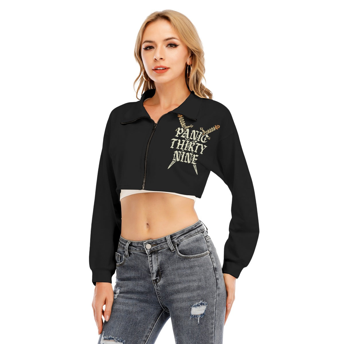 Black crop discount top hoodie outfit