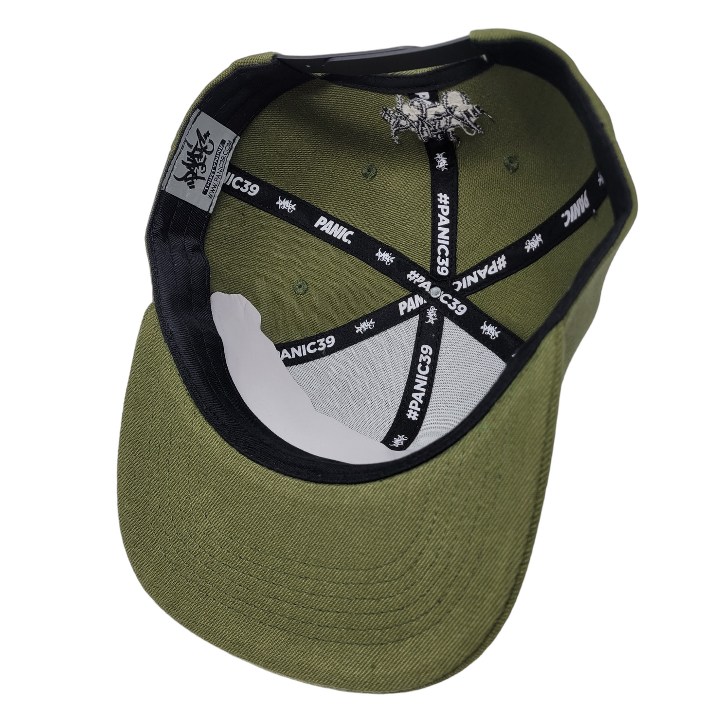 THE OLIVE GREEN PANIC 39 JUNGLIST SNAPBACK BASEBALL HAT