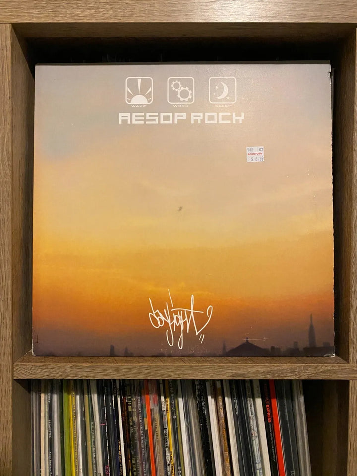 Aesop Rock Daylight EP on a record shelf