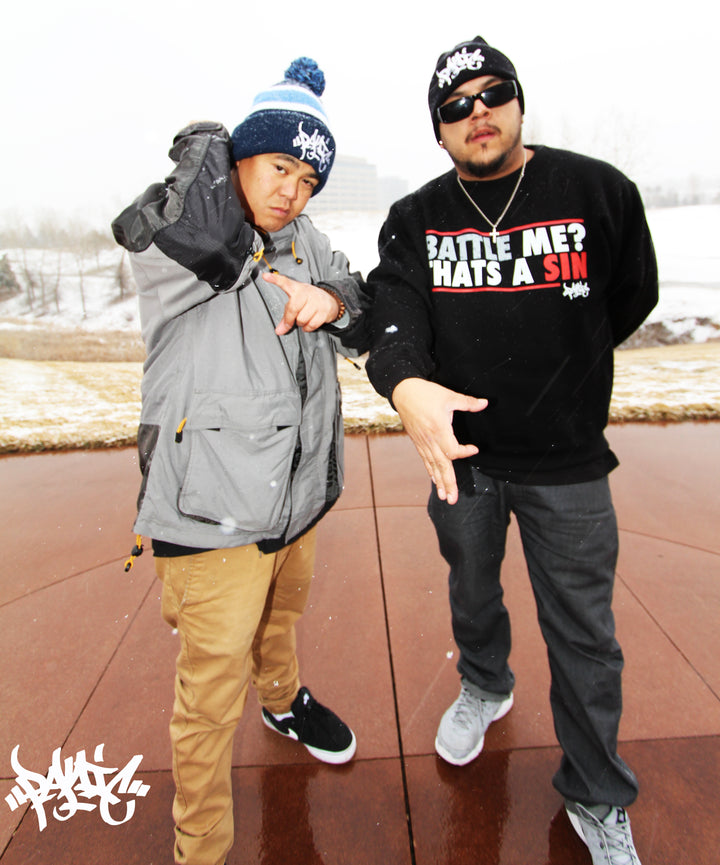 Sprite and Popping Tronick of Funny Bones Crew posing outdoors