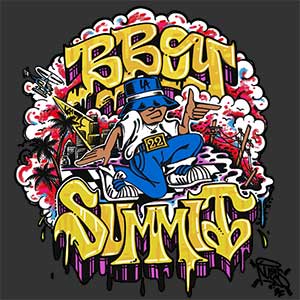 B-Boy Summit graffiti-style logo, B-Boy / B-Girl Summit 2022, Los Angeles