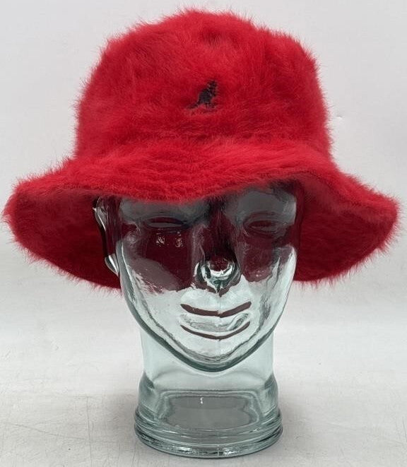 Vintage 90s UK Kangol Furgora Rap Hat Casual Bucket Hat Red Angora Blend Adult L