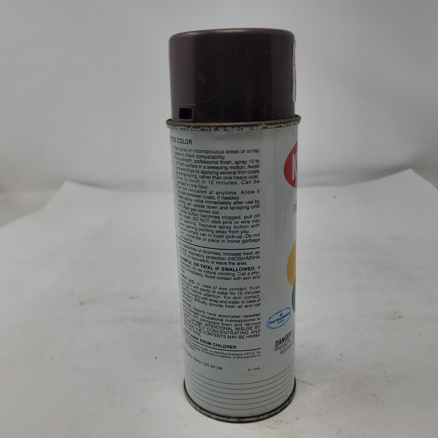 Vintage Krylon Leather Brown 2501 1991 90s Barcode Label Spray Paint Can