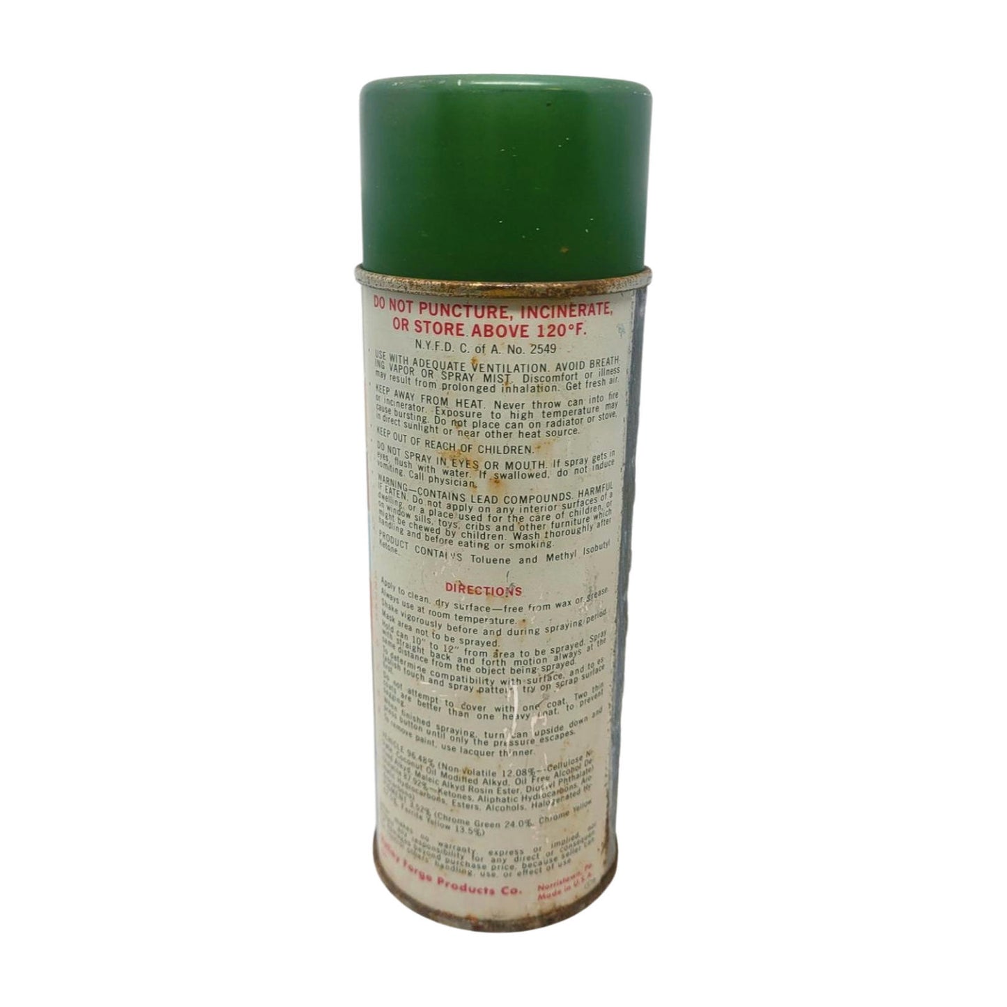 Vintage SparVar Spray Paint Can John Deere Green S-143 Metal Lid Retro graphics