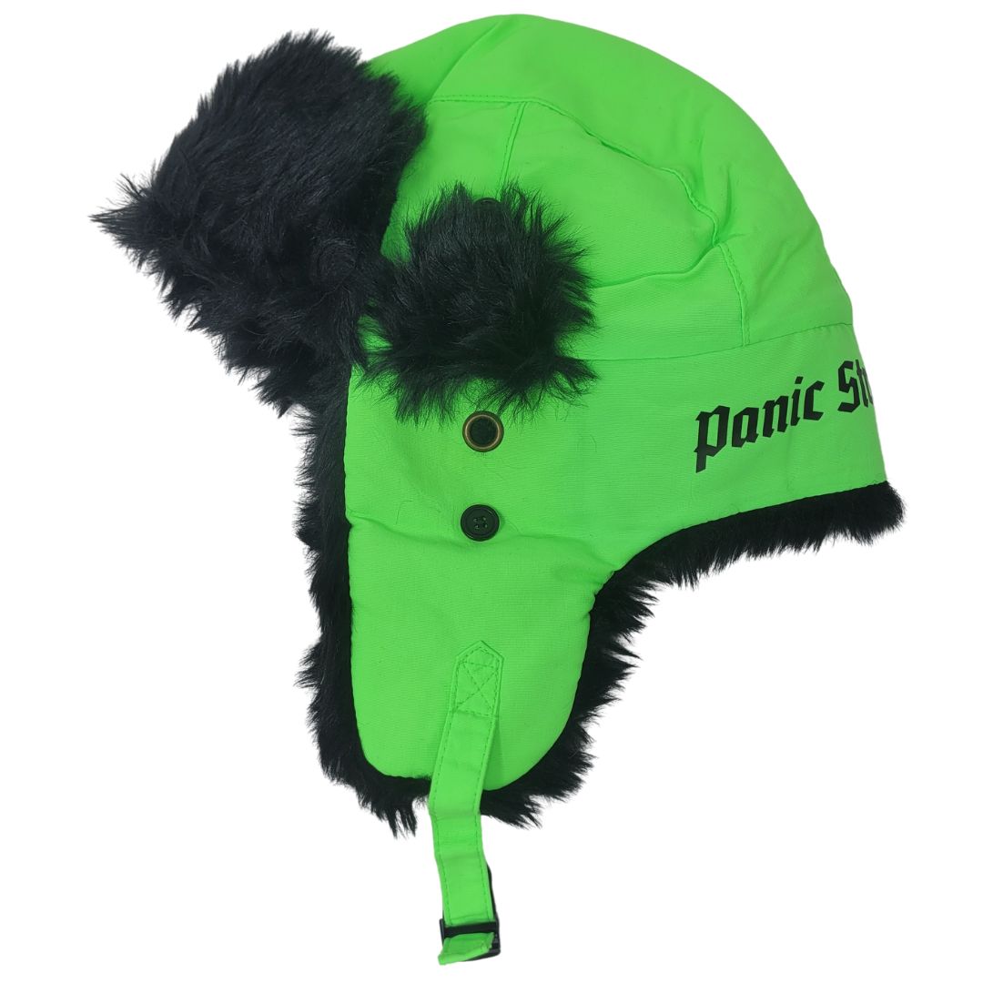 The Old E Aviator Hat in Neon Green and Black