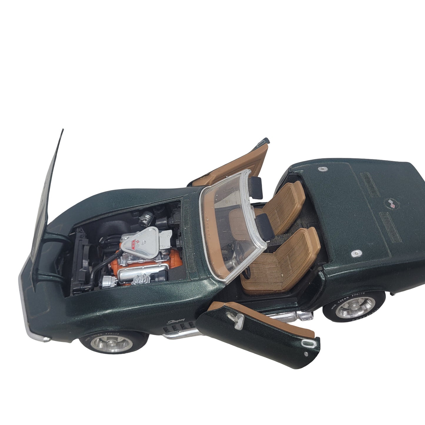 Revell 1969 Chevrolet Corvette Stingray Convertible 1/18 Diecast L89 427 Green - Panic 39