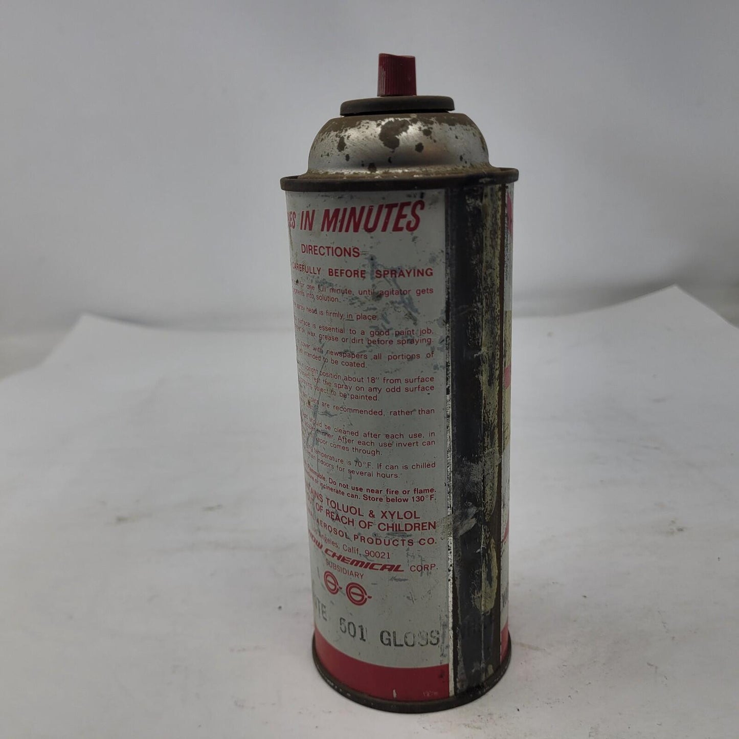 RARE Vintage PAINT-O-MATIC FIVE STAR Graffiti Gloss White 501 Spray Paint Can