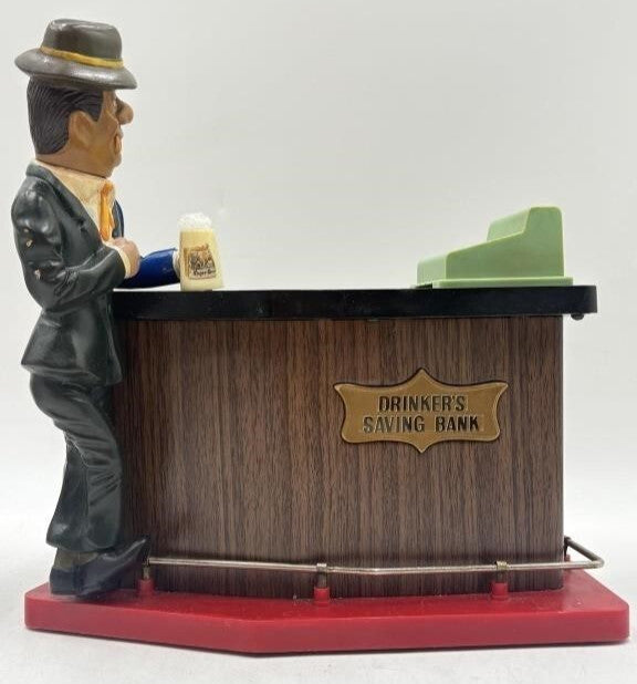 Vintage 1960s Battery Operated Drinker’s Savings Bank  Bar Toy Japan