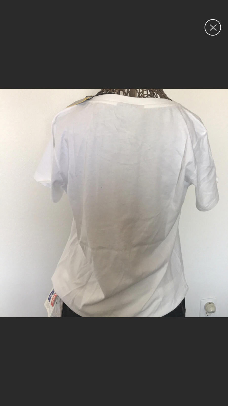 WeSc Womens puzzle style letter print White XS T-shirt Streetwear Hip Hop Vintag - Panic 39