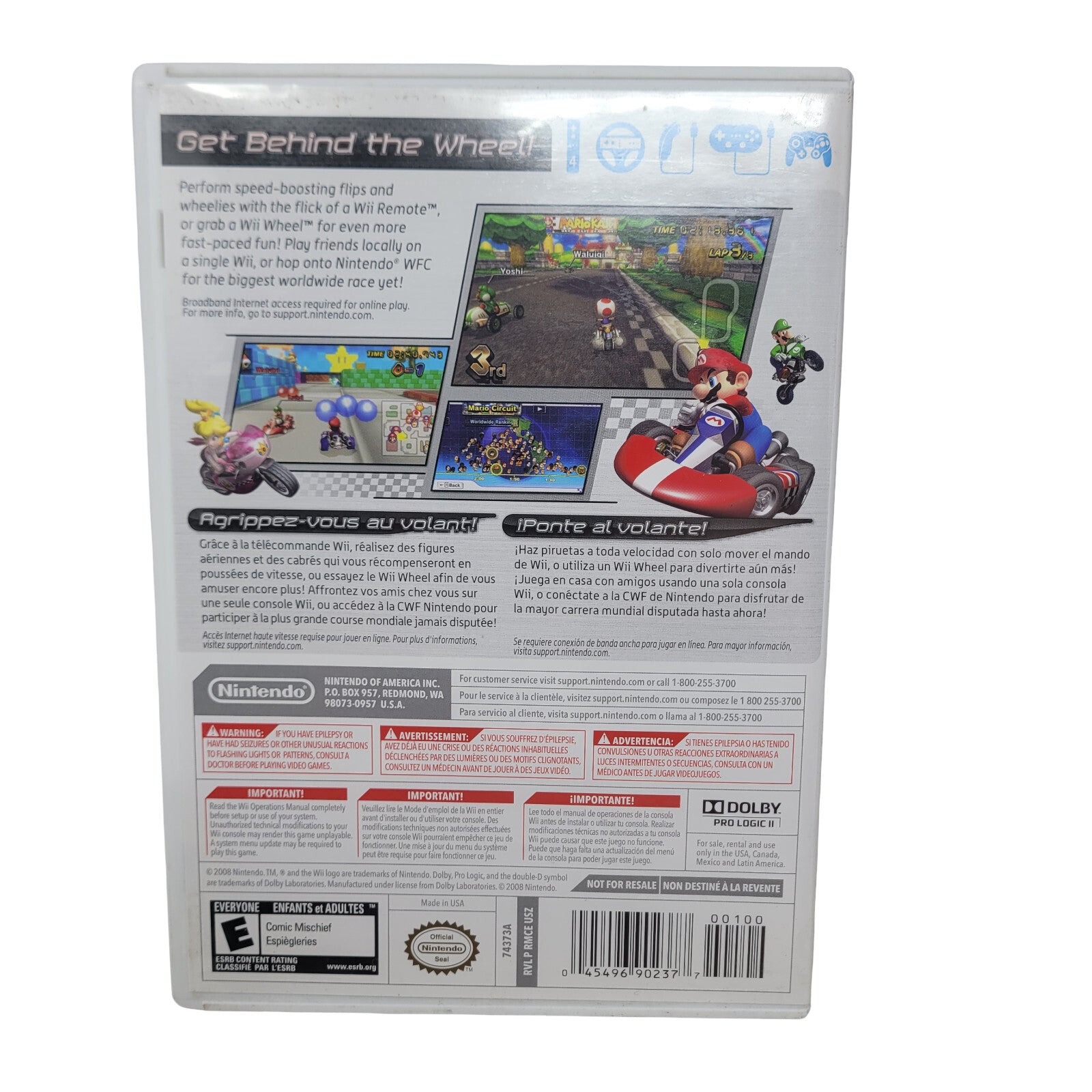 Mario Kart Wii Nintendo Wii Case & Manual Only NO DISC Included Authentic - Panic 39