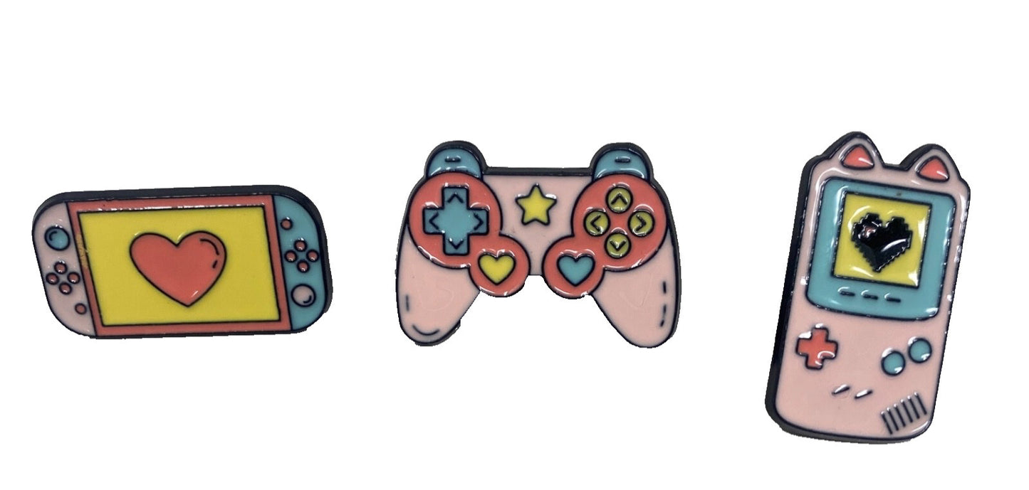 Gaming Enamel Pins Jewelry Accessories 3 Piece