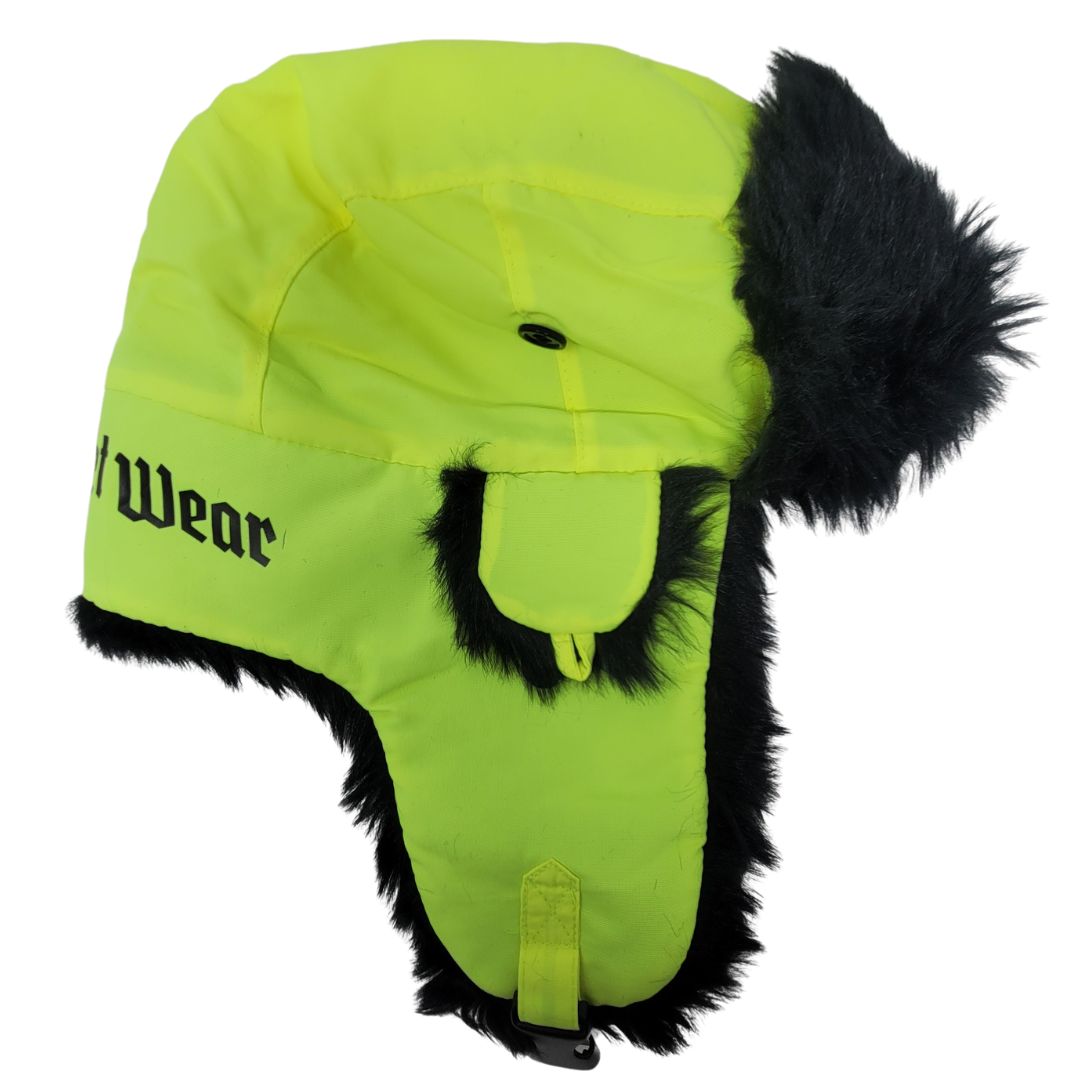 The Old E Aviator Hat in Neon Yellow and Black