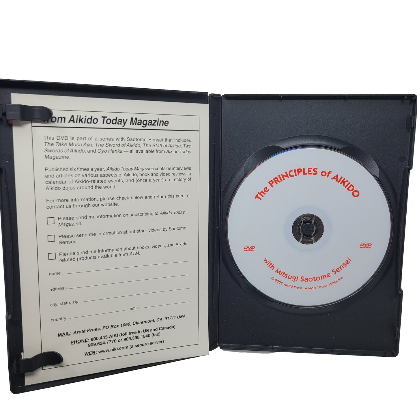 The Principles of Aikido DVD Shihan Mitsugi Saotome Aikido Today Magazine