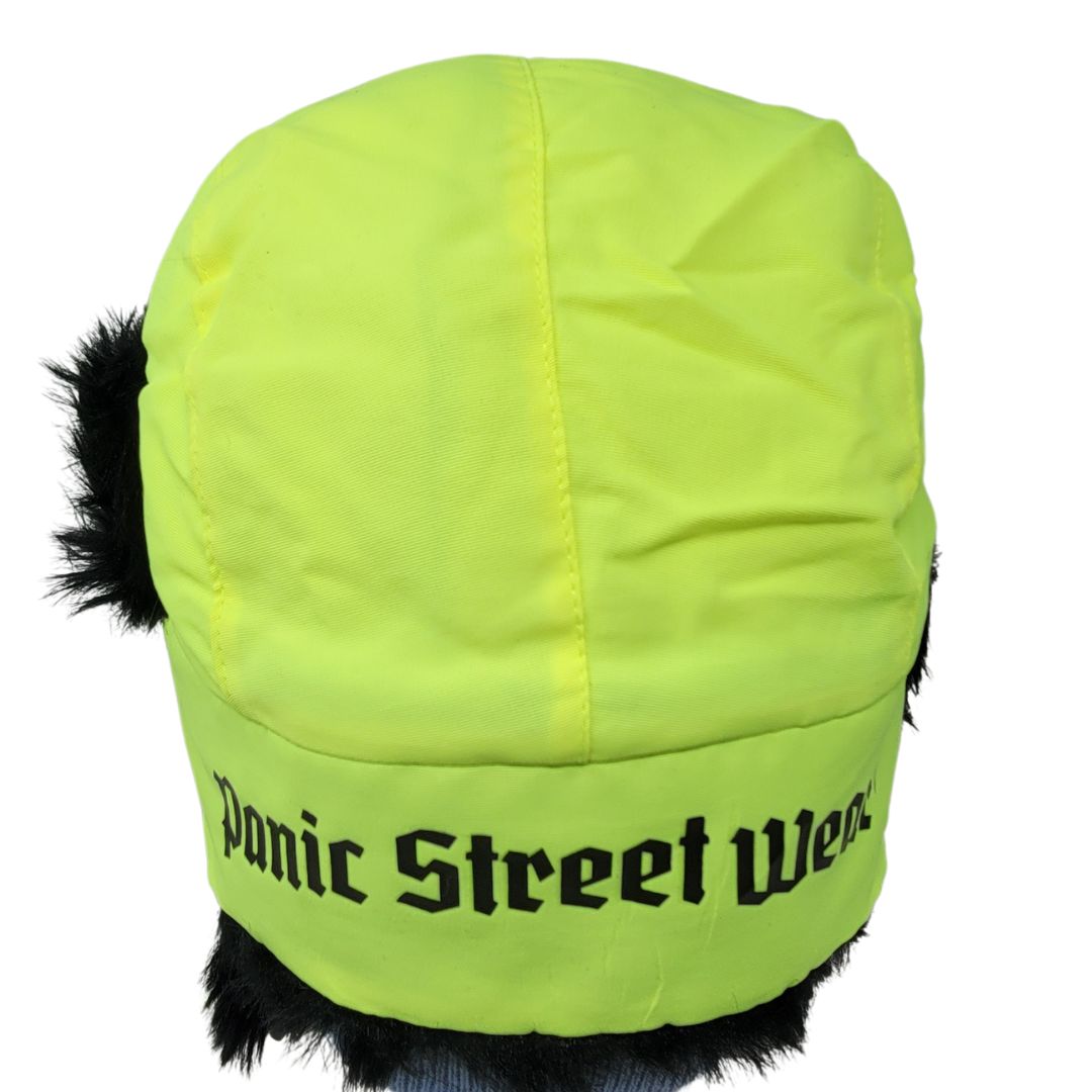 The Old E Aviator Hat in Neon Yellow and Black