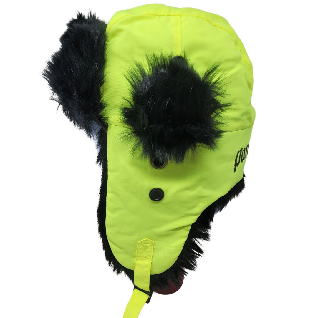 The Old E Aviator Hat in Neon Yellow and Black