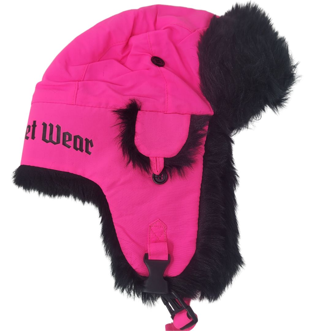 The Old E Aviator Hat in Neon Pink and Black