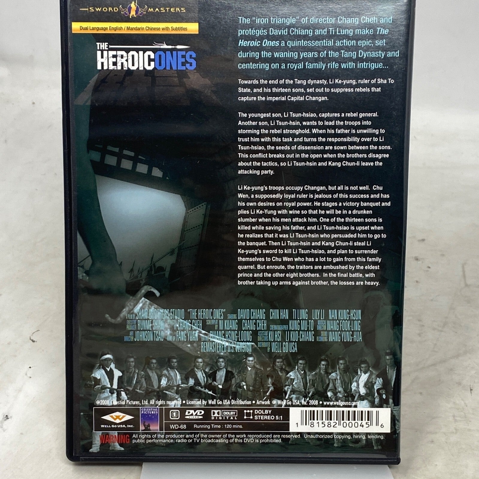 The Heroic Ones (DVD, 2008) Sword Masters Digitally Remastered - Panic 39