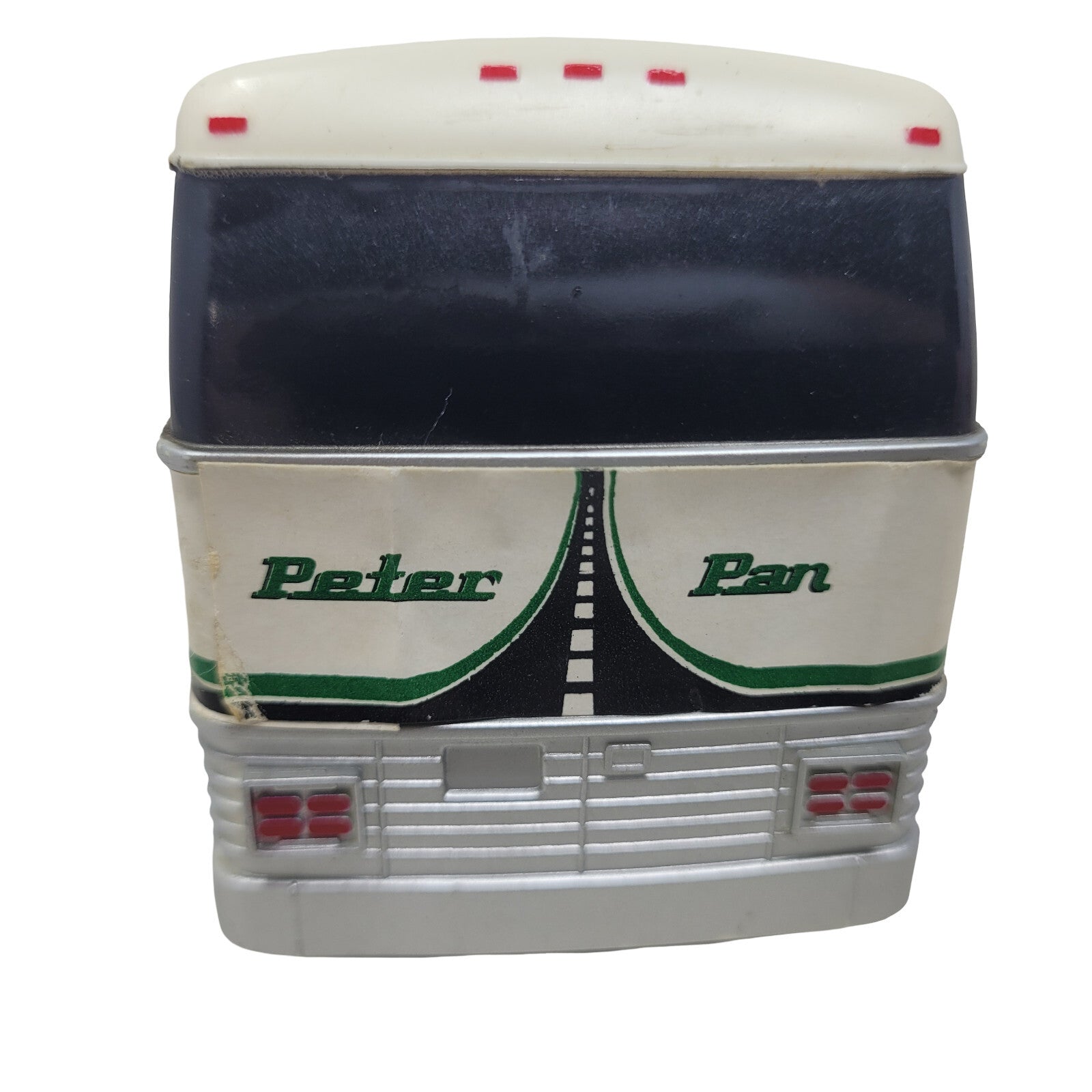 Vintage Peter Pan Bus Lines Plastic Coin Bank Toy Souvenir MCI Coach No. 200 - Panic 39