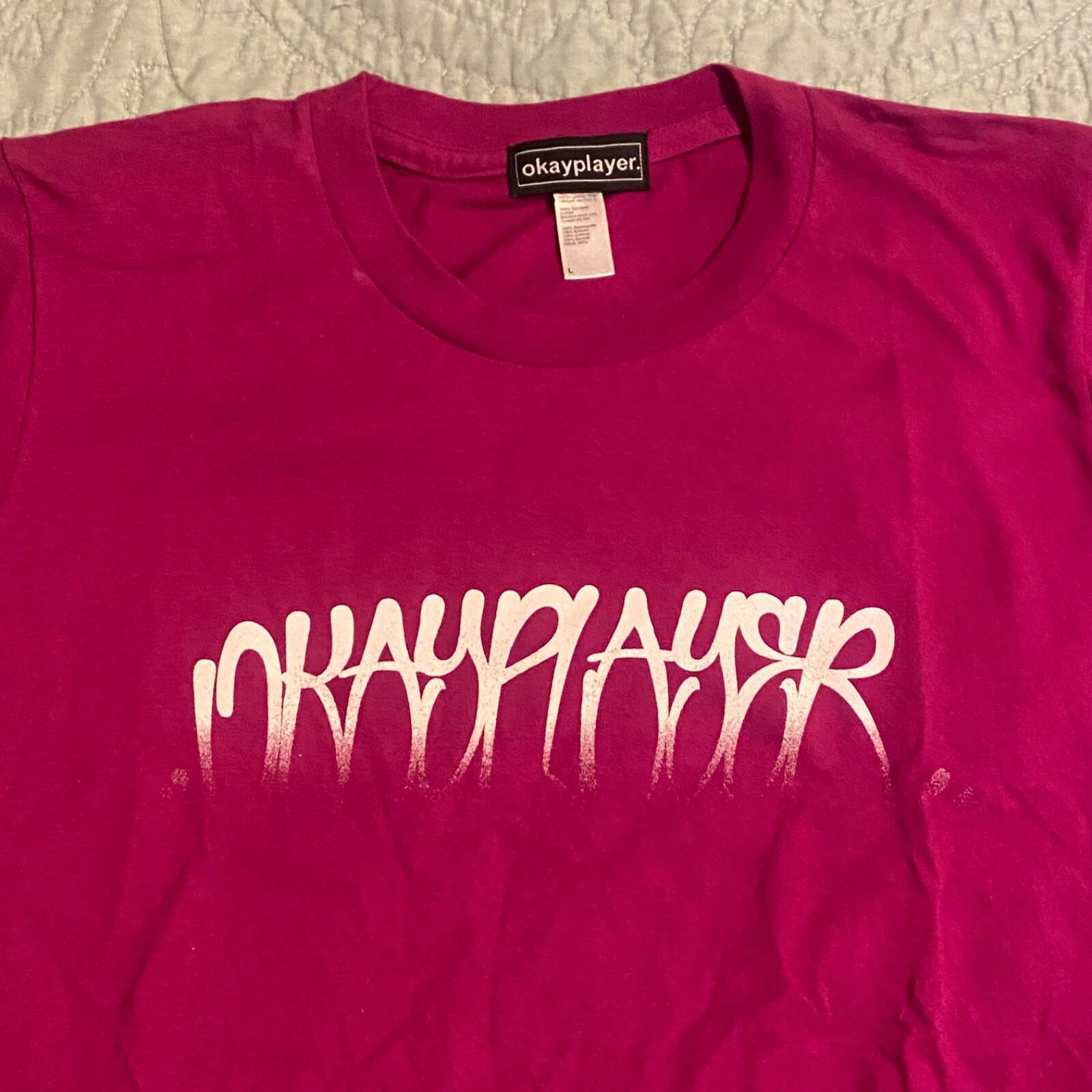 Vintage OkayPlayer T-shirt Fuchsia Graffiti Okay Player Tag Streetwear Hip Hop L - Panic 39