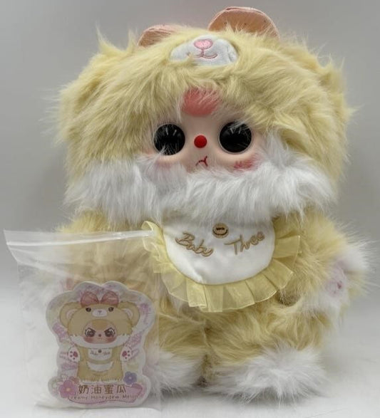 Baby Three Sugar Baby V2 400% Plush Creamy Honeydew Melon Bear Open Bag w Card