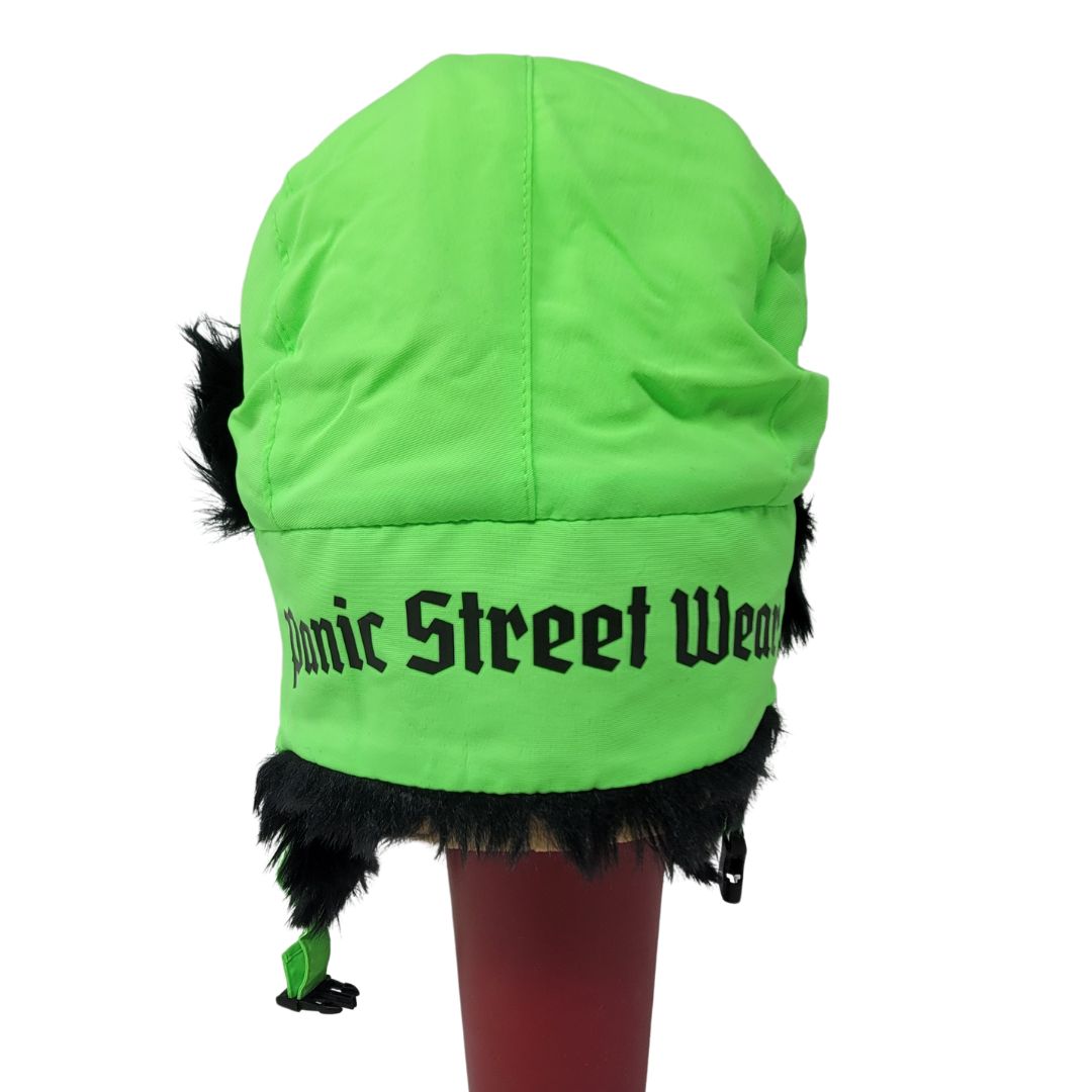 The Old E Aviator Hat in Neon Green and Black