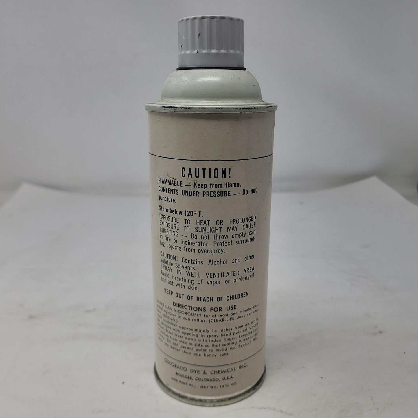 Vintage Design Master Floralescent Spray Paint Metal Lid Flat White empty Can