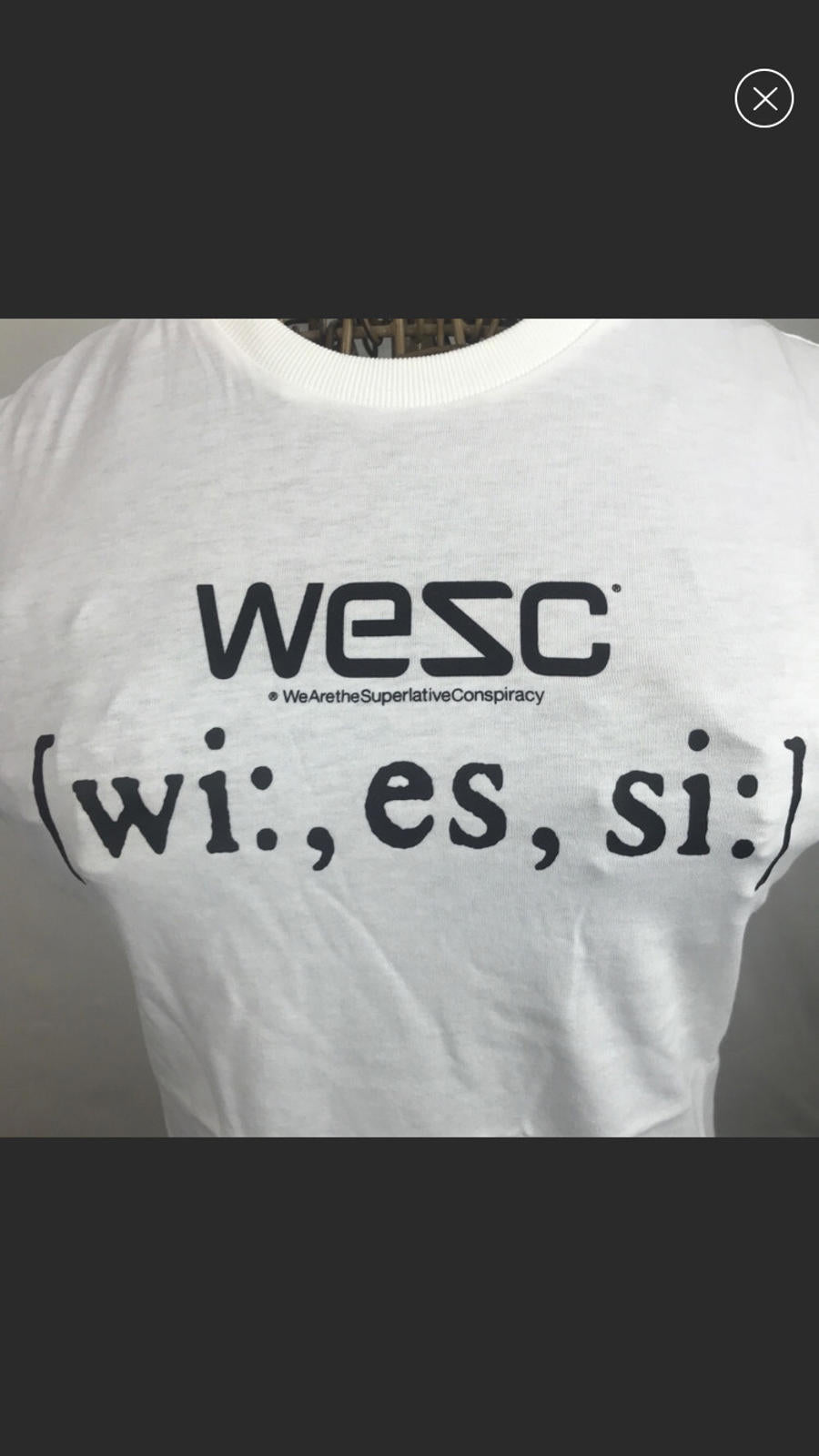 WeSc fonetic white T-shirt Women’s Size Medium Streetwear Hip Hop Rave Vintage - Panic 39