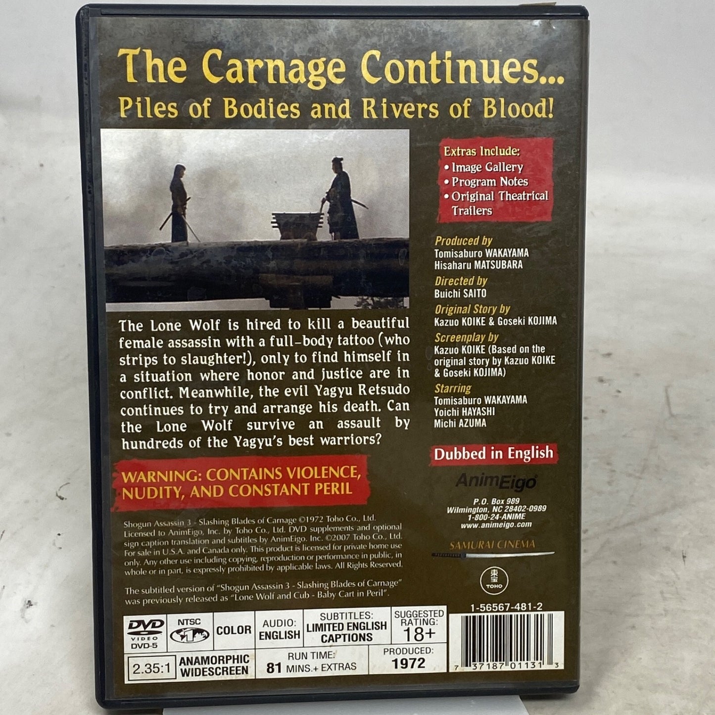 Shogun Assassin, Vol. 3: Slashing Blades of Carnage [DVD] - Panic 39