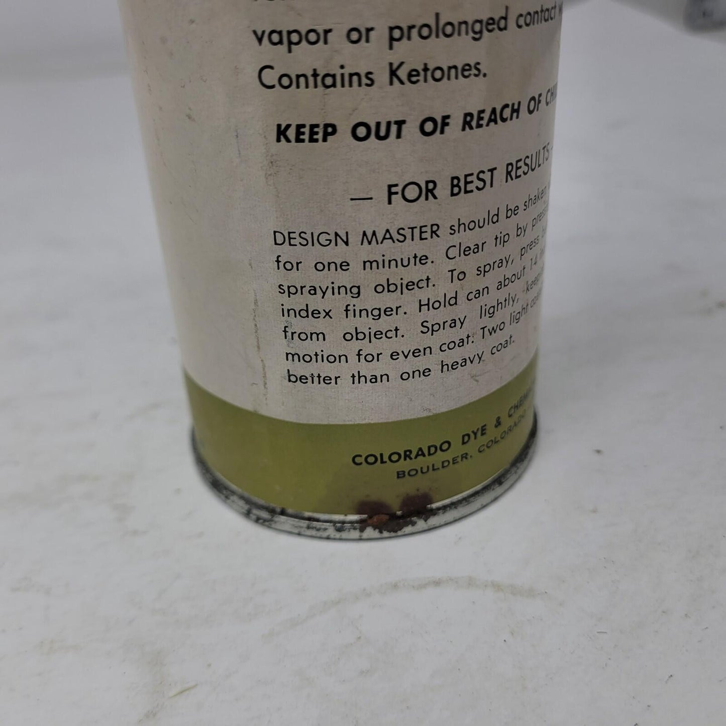 Vintage Design Master Floralescent Spray Paint Metal Lid Bright Gold empty Can