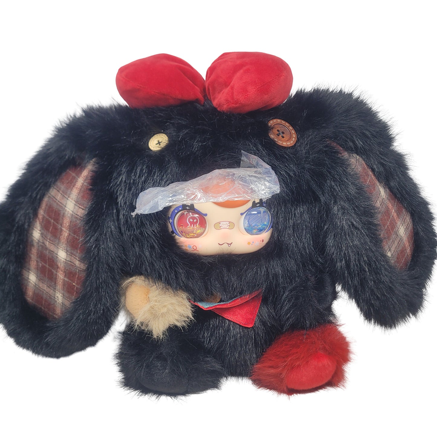 Zaza Bb 800% Heart Workshop Black Red Bunny Rabbit Eyes change Plush Vinyl 12"