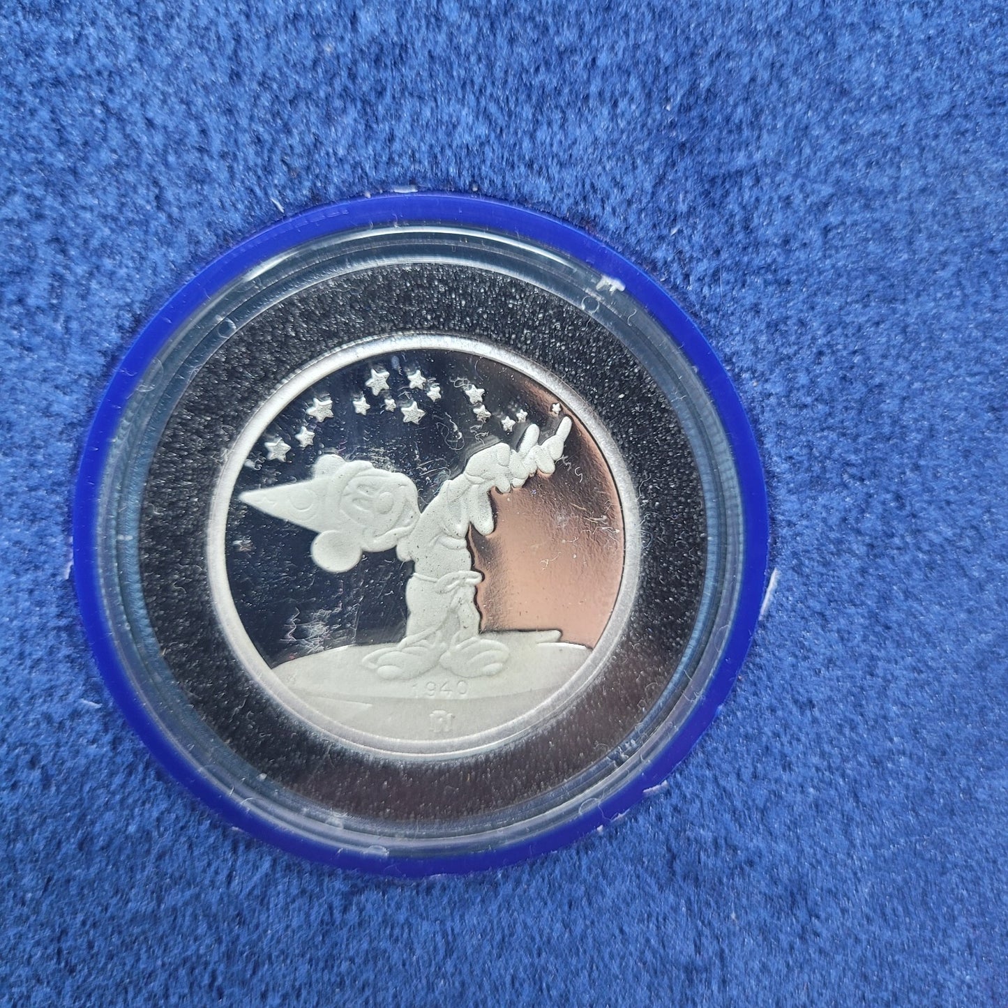 1988 Disney Mickey 60 Years Sorcerers Apprentice 1/4 oz 999 Silver Proof Coin - Panic 39