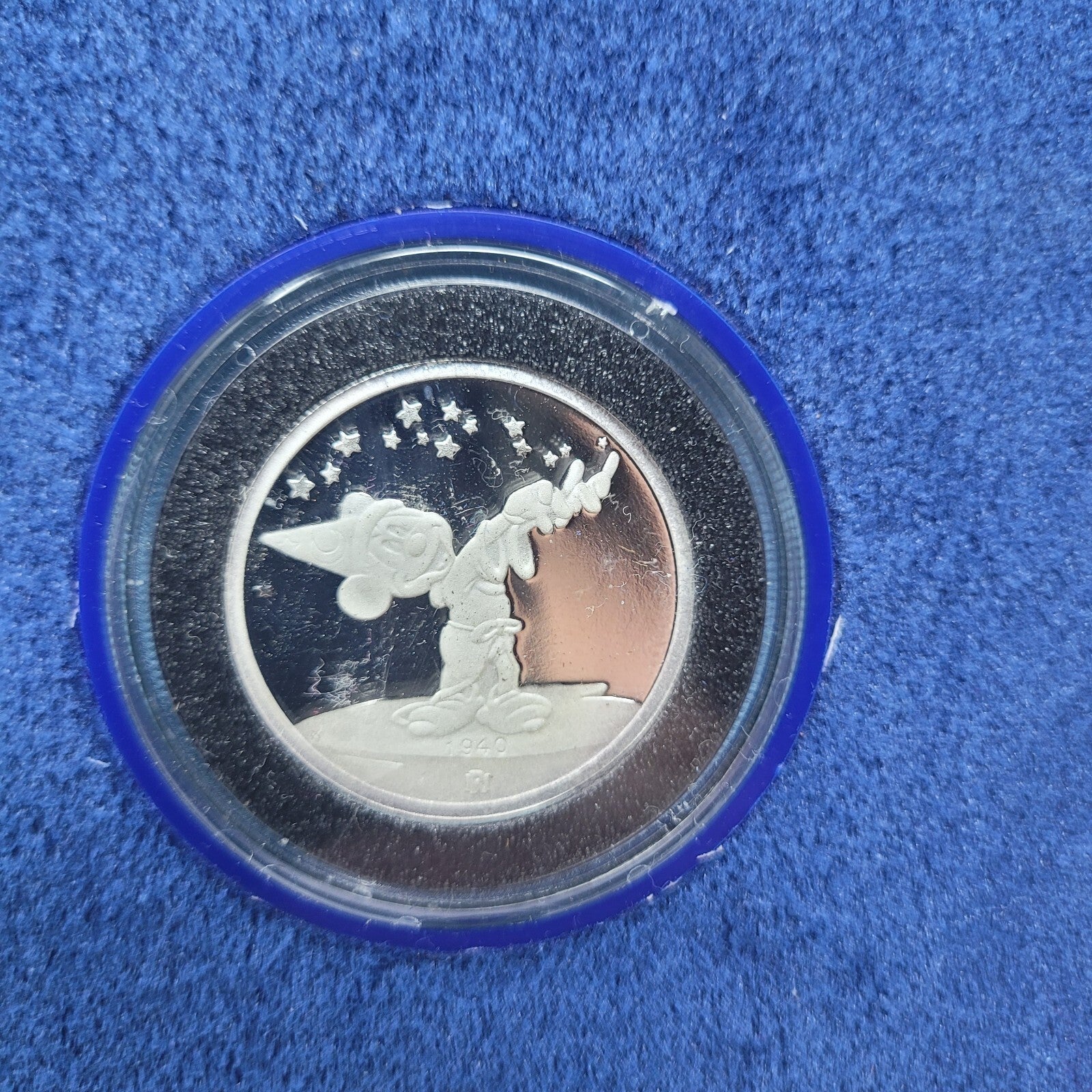 1988 Disney Mickey 60 Years Sorcerers Apprentice 1/4 oz 999 Silver Proof Coin - Panic 39