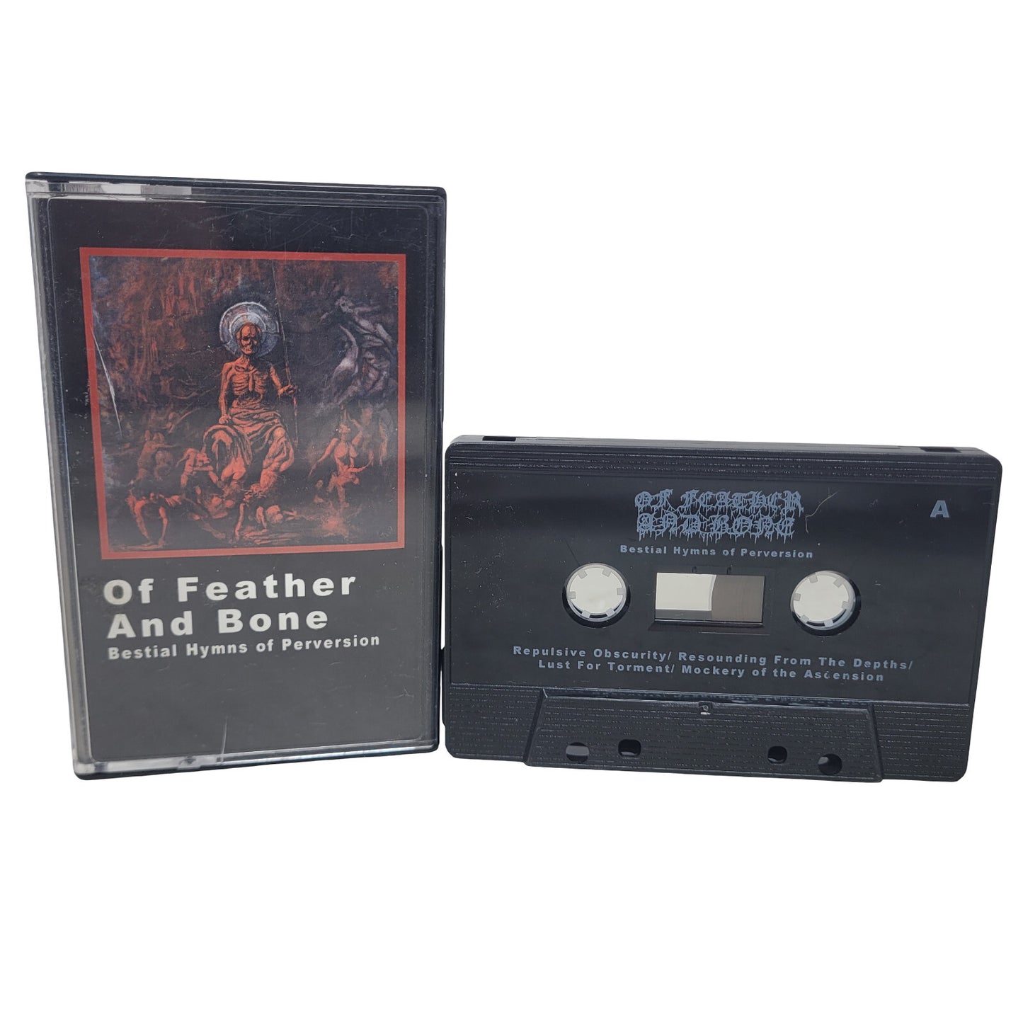 Of Feather And Bone Bestial Hymns Of Perversion Cassette Tape Rare Death Metal - Panic 39