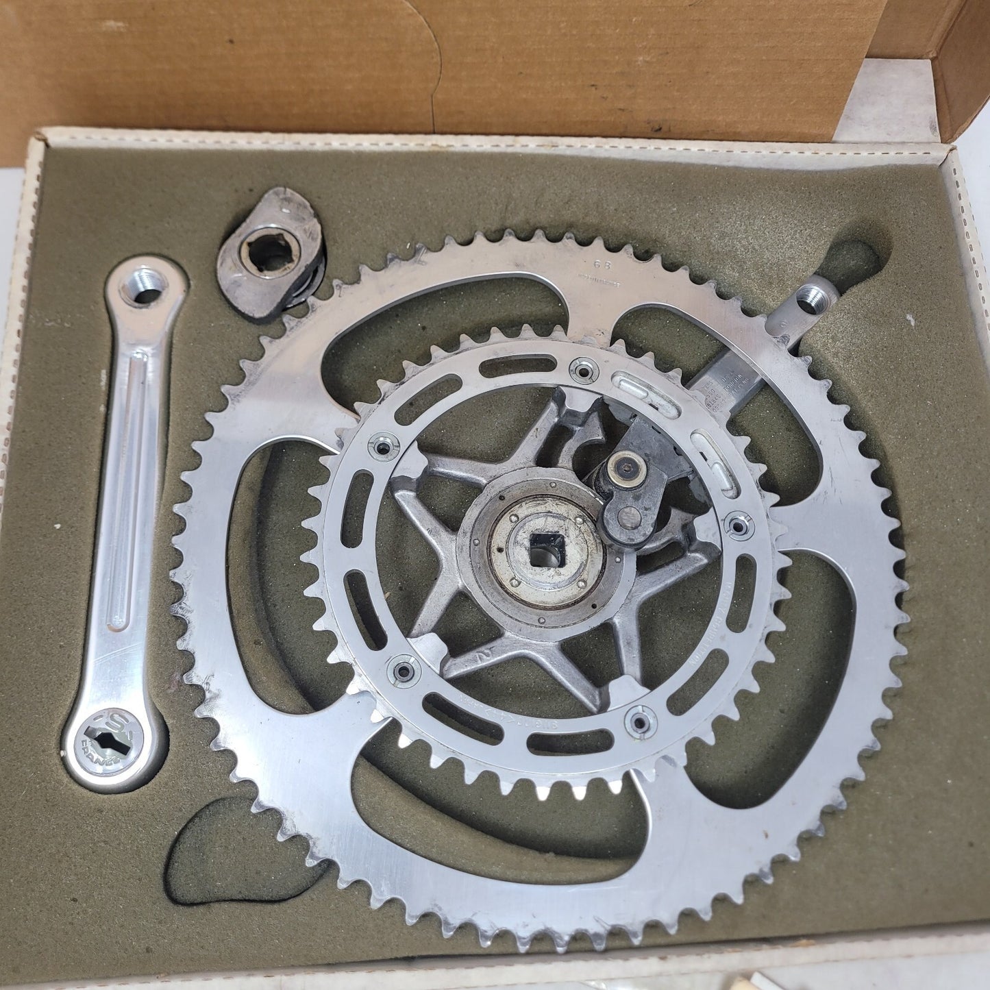 Vintage Houdaille Powercam Crankset 172.5mm Sugino Mighty Competition Boxed 80s