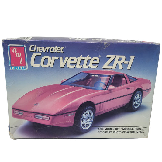 AMT Ertl Chevrolet Corvette ZR-1 1989 Model Kit 6073 1/25 Scale Open Box - Panic 39