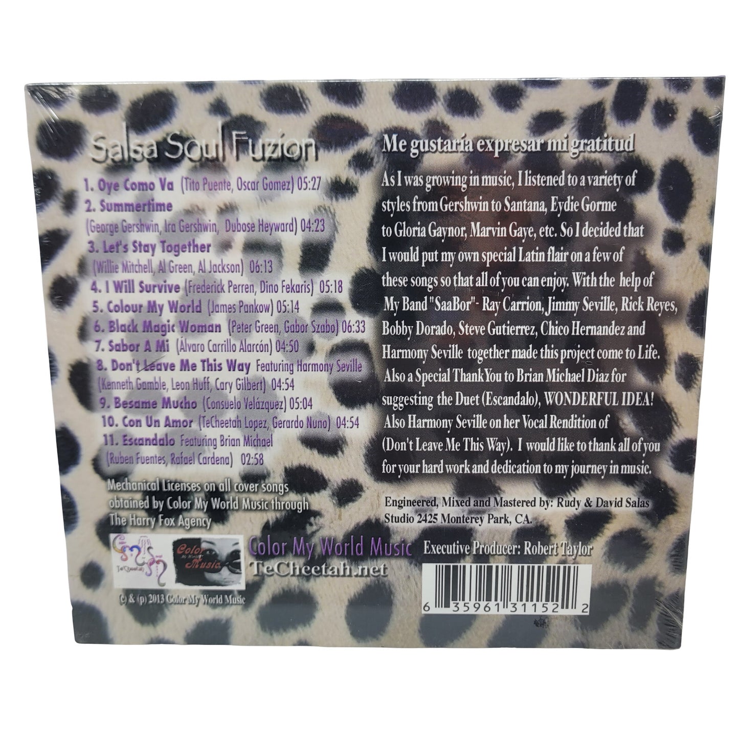 TeCheetah Salsa Soul Fuzion CD Color Me World Music New Sealed
