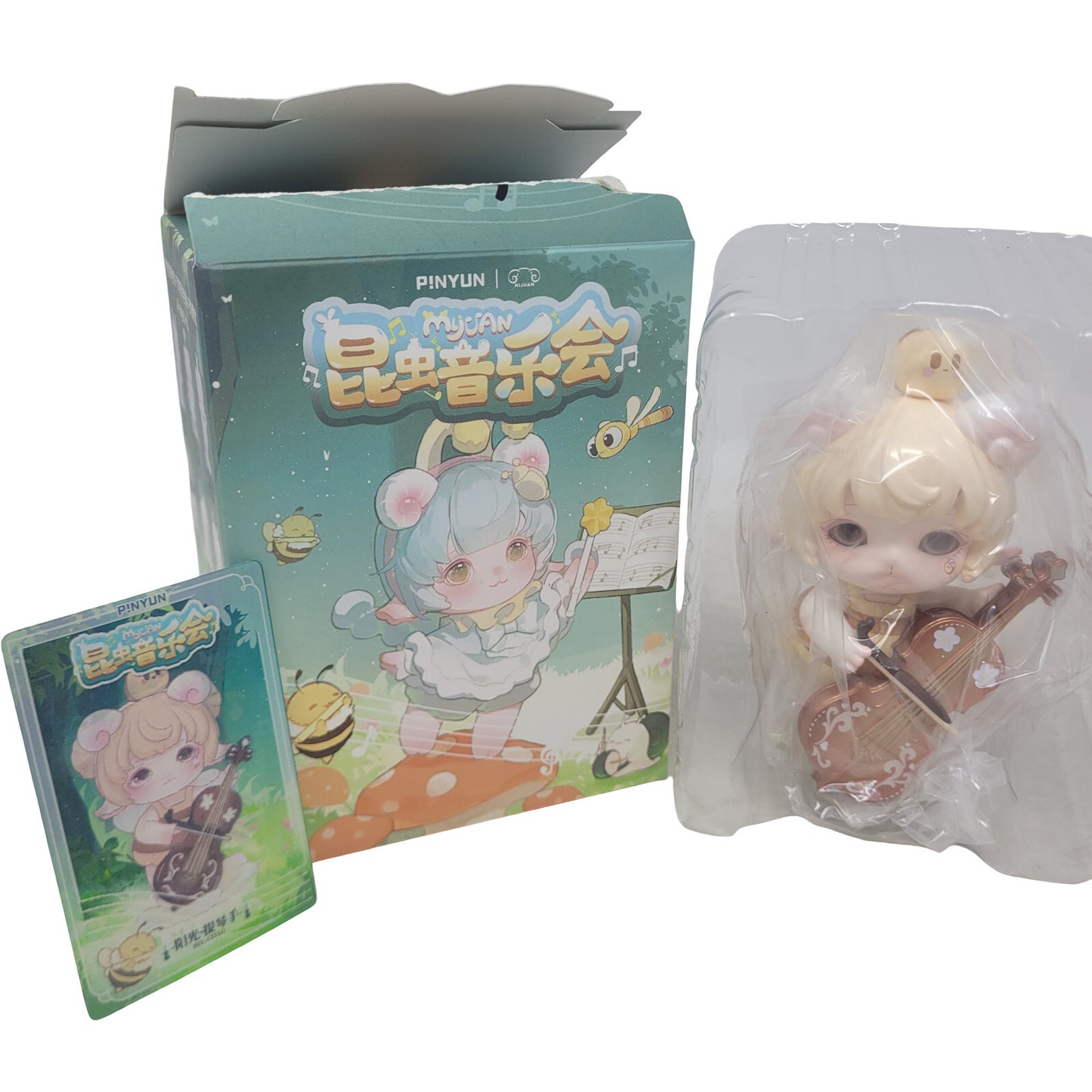 Bee Cello Normal PINYUN MIJUAN Insects Concert Trading Vinyl Figure & Card New - Panic 39