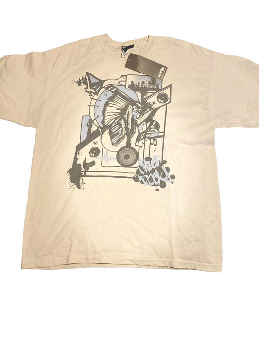 edukation athletics Men's T-shirt Size XL Light grey Hip Hop Streetwear Vintage - Panic 39