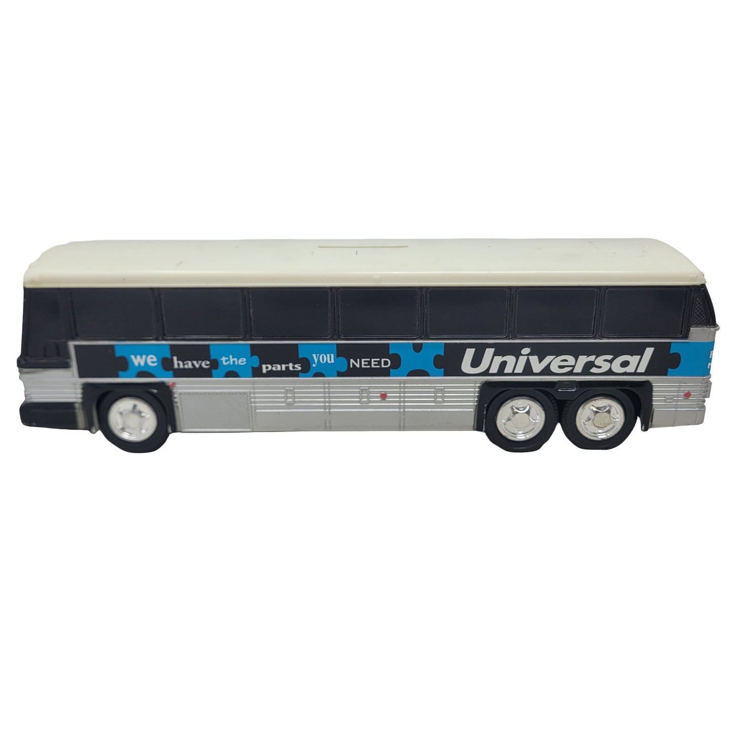 Universal Coach Parts Motorcoach Expo Vintage MCI Bus Plastic Coin Bank 1/50 - Panic 39