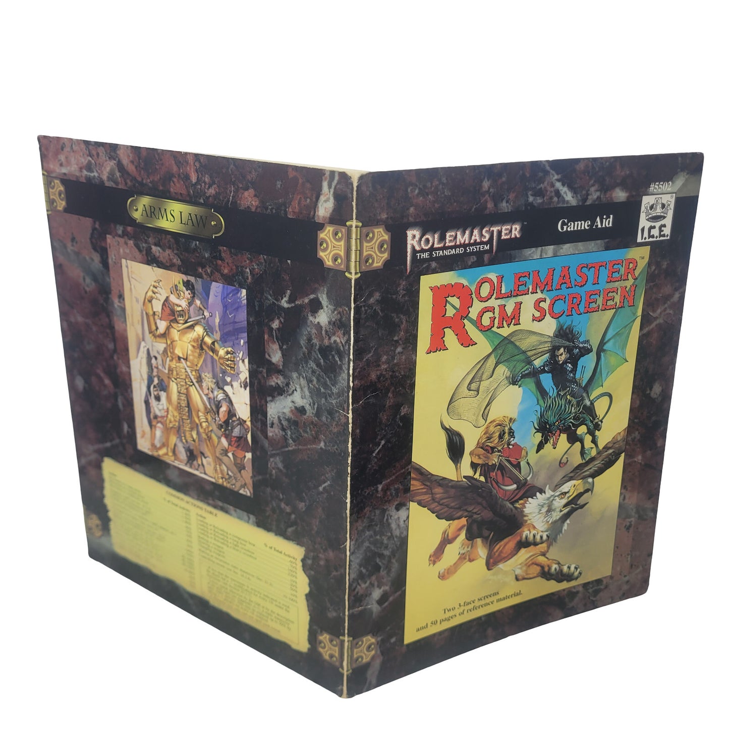 Rolemaster GM Both Spell & Gamemaster Law Screens Standard System #5502 I.C.E.