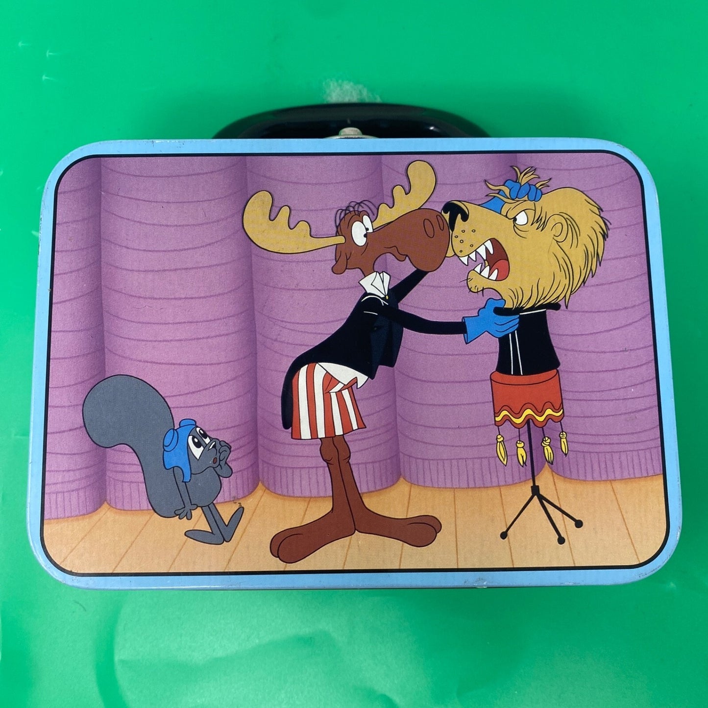 Rocky & Bullwinkle Mr. Know-It-All Metal Tin Box w/ Handle