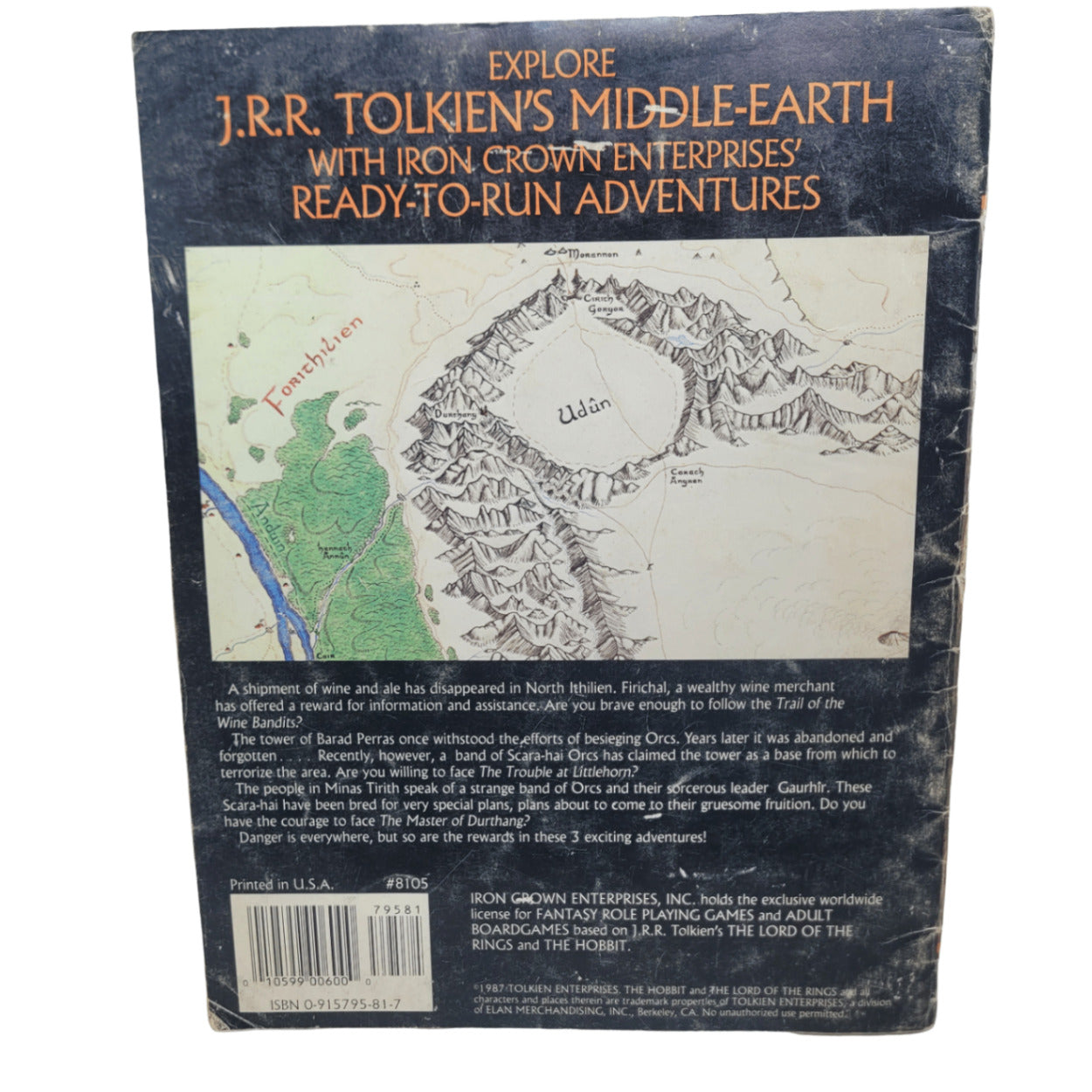 Gates of Mordor J.R.R. Tolkien MERP Rolemaster 1987 First U.S. Ed. ICE RPG