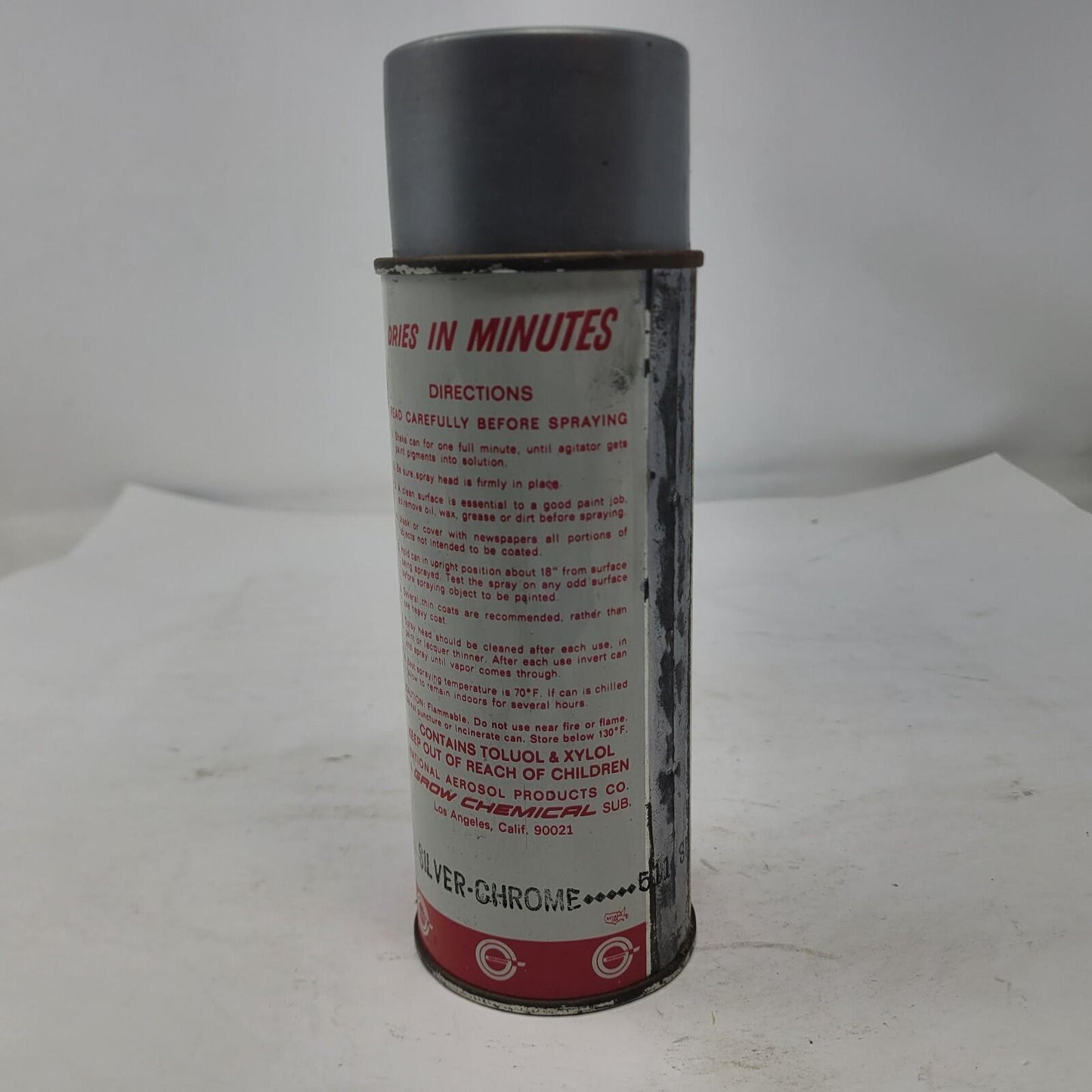 RARE Vintage PAINT-O-MATIC FIVE STAR Graffiti Silver Chrome Spray Paint Can